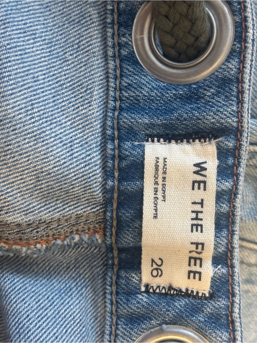 Free People We The Free Moxie Barrel Shorts NWT Size 26 Truest Blue - Picture 5 of 7